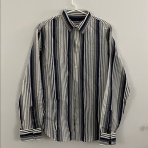 French Connection stripe button down. Large.